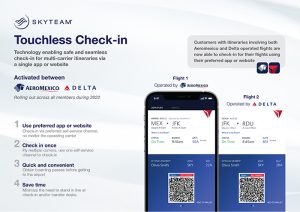 Delta e Aeromexico introducono il touchless check-in firmato SkyTeam