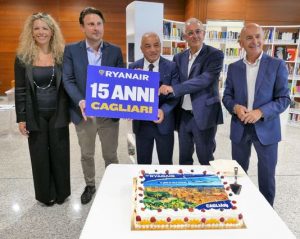 Ryanair celebra i primi 15 anni a Cagliari con 20 milioni di passeggeri e 4 nuove rotte