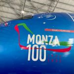 Ita Airways: l'A350 dedicato a Enzo Ferrari vola sul circuito del Gran Premio di Monza