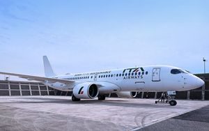 Ita Airways: a Fiumicino il nuovo Airbus A220 con la livrea Born To Be Sustainable