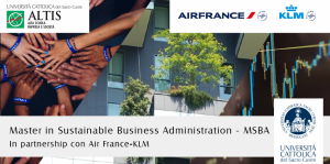 Air France-Klm partner della Cattolica di Milano per il master che forma professionisti della sostenibilità