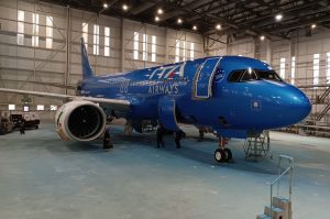 Ita Airways: ecco il primo A320neo con la livrea azzurra, dedicato a Giacinto Facchetti