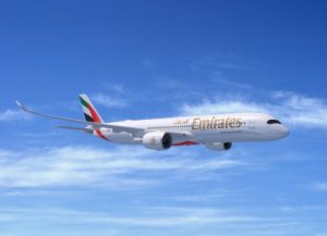 Emirates: banda larga ad alta velocità su 50 Airbus A350, dal 2024