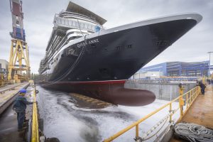 Float out negli stabilimenti Fincantieri di Marghera per la Queen Anne di casa Cunard