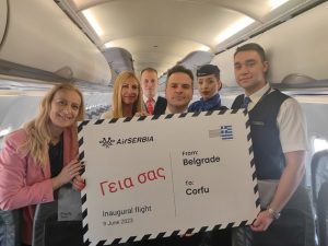 Air Serbia collega Belgrado a Corfù con due voli alla settimana