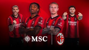 Dalla prossima stagione il logo Msc sarà sulle maniche della maglia del Milan