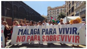 Malaga, l'11 agosto si prepara un'altra manifestazione contro il turismo