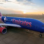 Emirates dedica una livrea speciale dell'A380 alla Nba 2024-25