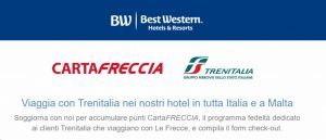 Bwh primo gruppo alberghiero partner del programma fedeltà Trenitalia e Bwh