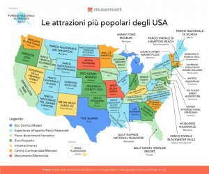 Usa: le 50 attrazioni più popolari negli States secondo Musement